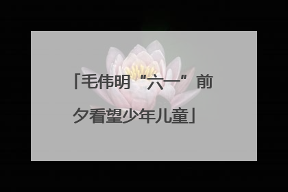 毛伟明“六一”前夕看望少年儿童