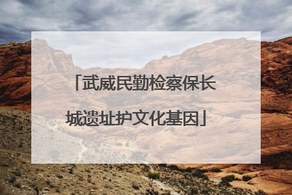 武威民勤检察保长城遗址护文化基因