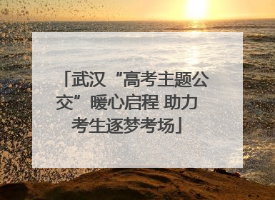 武汉“高考主题公交”暖心启程 助力考生逐梦考场