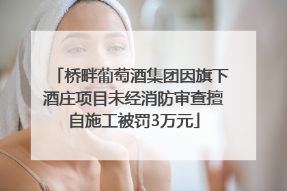 桥畔葡萄酒集团因旗下酒庄项目未经消防审查擅自施工被罚3万元