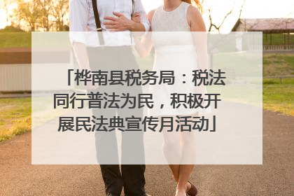 桦南县税务局：税法同行普法为民，积极开展民法典宣传月活动
