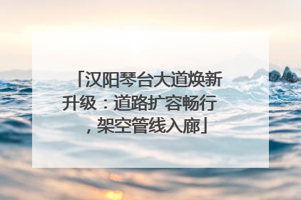 汉阳琴台大道焕新升级：道路扩容畅行，架空管线入廊