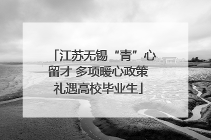 江苏无锡“青”心留才 多项暖心政策礼遇高校毕业生