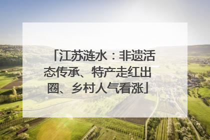 江苏涟水：非遗活态传承、特产走红出圈、乡村人气看涨