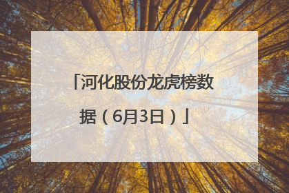 河化股份龙虎榜数据（6月3日）