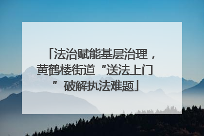 法治赋能基层治理，黄鹤楼街道“送法上门”破解执法难题