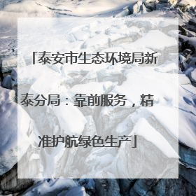 泰安市生态环境局新泰分局：靠前服务，精准护航绿色生产