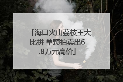 海口火山荔枝王大比拼 单颗拍卖出6.8万元高价