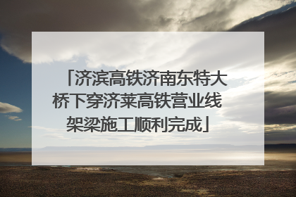 济滨高铁济南东特大桥下穿济莱高铁营业线架梁施工顺利完成