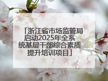 浙江省市场监管局启动2025年全系统基层干部综合素质提升培训项目