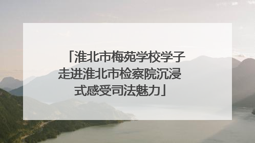 淮北市梅苑学校学子走进淮北市检察院沉浸式感受司法魅力