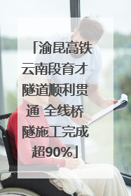 渝昆高铁云南段育才隧道顺利贯通 全线桥隧施工完成超90%