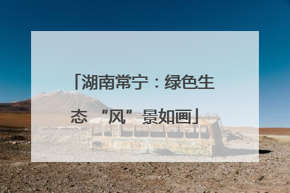 湖南常宁：绿色生态 “风”景如画