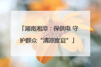 湖南湘潭：保供电 守护群众“清凉度夏”