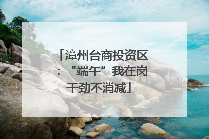 漳州台商投资区：“端午”我在岗 干劲不消减