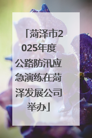 菏泽市2025年度公路防汛应急演练在菏泽发展公司举办