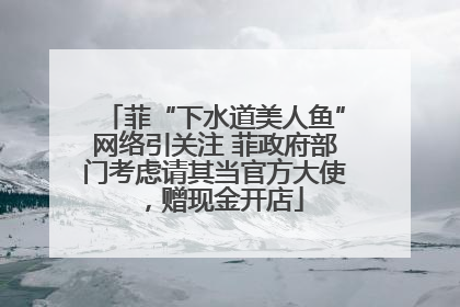 菲“下水道美人鱼”网络引关注 菲政府部门考虑请其当官方大使，赠现金开店