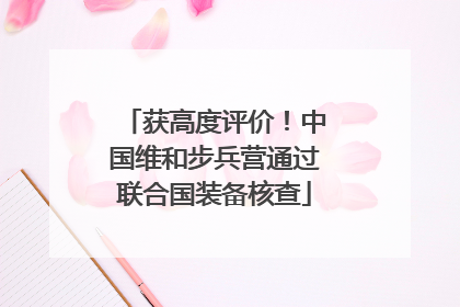 获高度评价！中国维和步兵营通过联合国装备核查