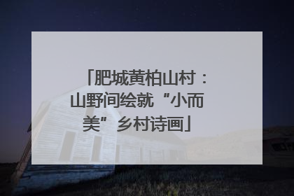 肥城黄柏山村：山野间绘就“小而美”乡村诗画
