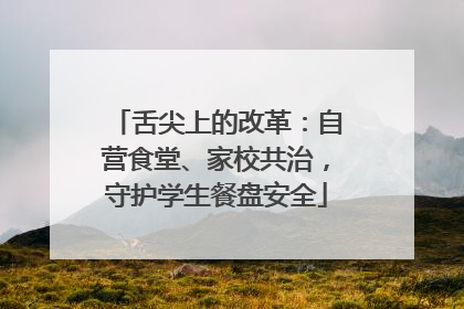 舌尖上的改革：自营食堂、家校共治，守护学生餐盘安全