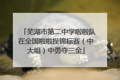 芜湖市第二中学啦啦队在全国啦啦操锦标赛（中大组）中勇夺三金