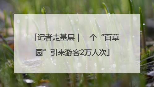 记者走基层｜一个“百草园”引来游客2万人次