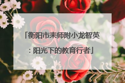衡阳市耒师附小龙智英：阳光下的教育行者