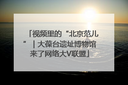 视频里的“北京范儿”｜大葆台遗址博物馆来了网络大V联盟