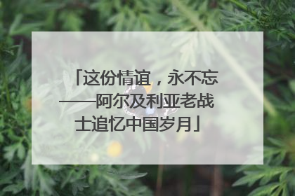 这份情谊，永不忘——阿尔及利亚老战士追忆中国岁月