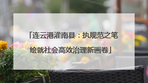 连云港灌南县：执规范之笔 绘就社会高效治理新画卷