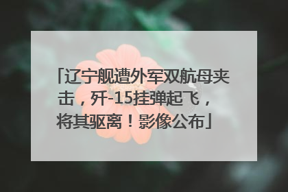 辽宁舰遭外军双航母夹击，歼-15挂弹起飞，将其驱离！影像公布