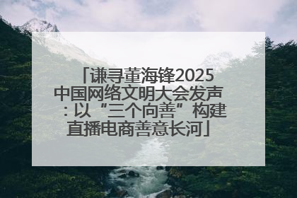 谦寻董海锋2025中国网络文明大会发声：以“三个向善”构建直播电商善意长河