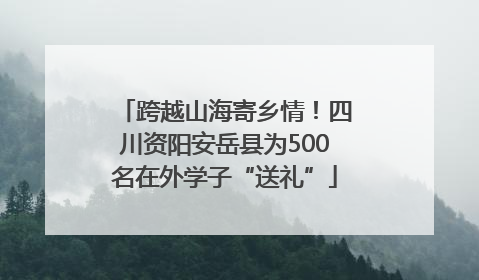 跨越山海寄乡情！四川资阳安岳县为500名在外学子“送礼”