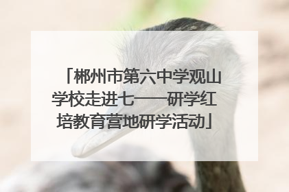 郴州市第六中学观山学校走进七一一研学红培教育营地研学活动