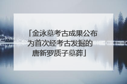 金泳墓考古成果公布 为首次经考古发掘的唐新罗质子墓葬