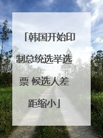 韩国开始印制总统选举选票 候选人差距缩小