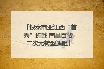 银泰商业江西“首秀”折戟 南昌百货二次元转型遇阻