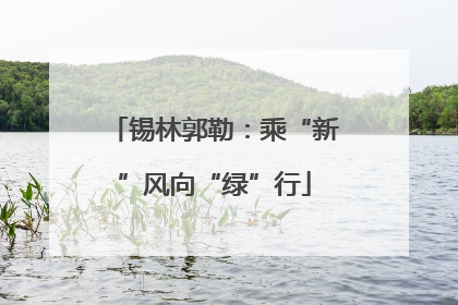 锡林郭勒：乘“新”风向“绿”行