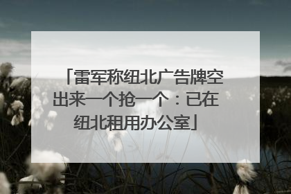 雷军称纽北广告牌空出来一个抢一个：已在纽北租用办公室