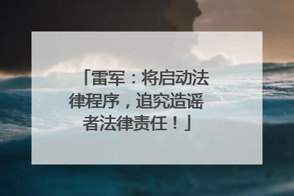 雷军：将启动法律程序，追究造谣者法律责任！