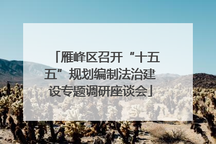 雁峰区召开“十五五”规划编制法治建设专题调研座谈会