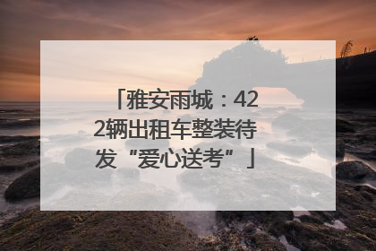 雅安雨城：422辆出租车整装待发“爱心送考”
