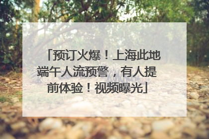 预订火爆！上海此地端午人流预警，有人提前体验！视频曝光
