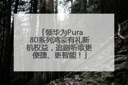 领华为Pura 80系列鸿蒙有礼新机权益，追剧听歌更便捷、更智能！
