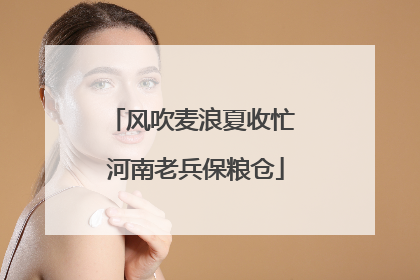 风吹麦浪夏收忙 河南老兵保粮仓