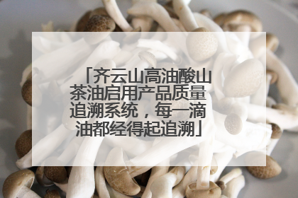 齐云山高油酸山茶油启用产品质量追溯系统，每一滴油都经得起追溯