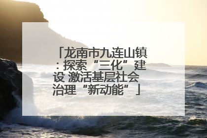 龙南市九连山镇：探索“三化”建设 激活基层社会治理“新动能”