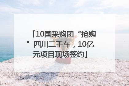 10国采购团“抢购”四川二手车，10亿元项目现场签约