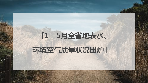 1—5月全省地表水、环境空气质量状况出炉