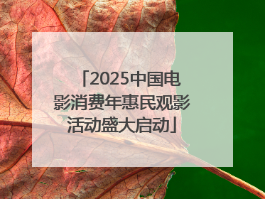 2025中国电影消费年惠民观影活动盛大启动